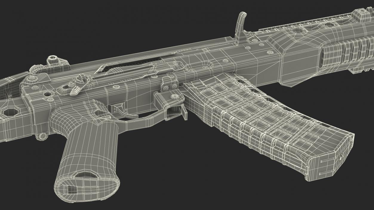 3D Old Assault Rifle AK-12 model