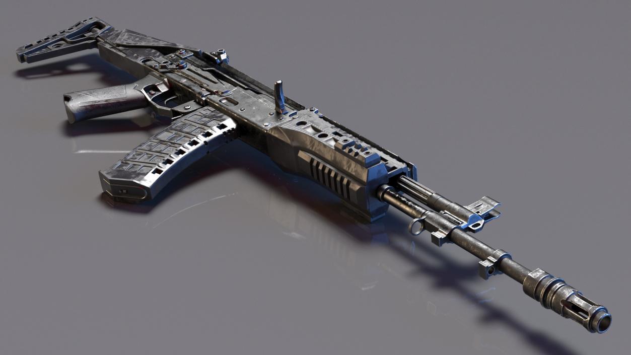 3D Old Assault Rifle AK-12 model