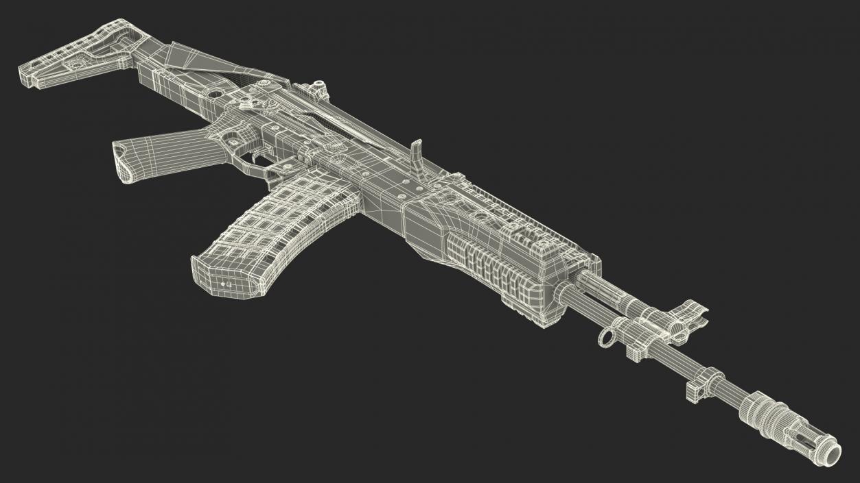 3D Old Assault Rifle AK-12 model