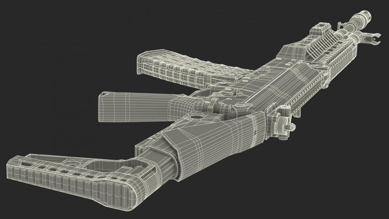 3D Old Assault Rifle AK-12 model