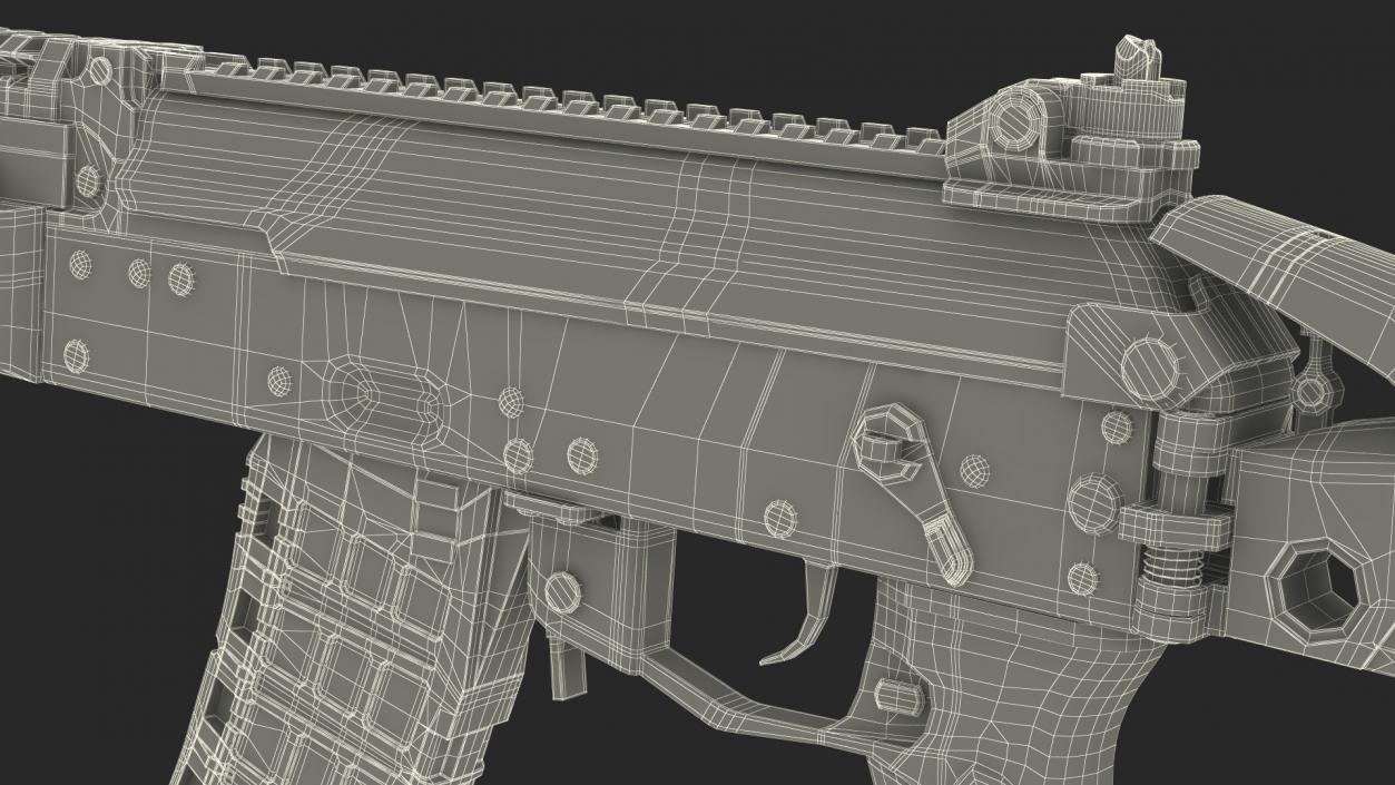 3D Old Assault Rifle AK-12 model