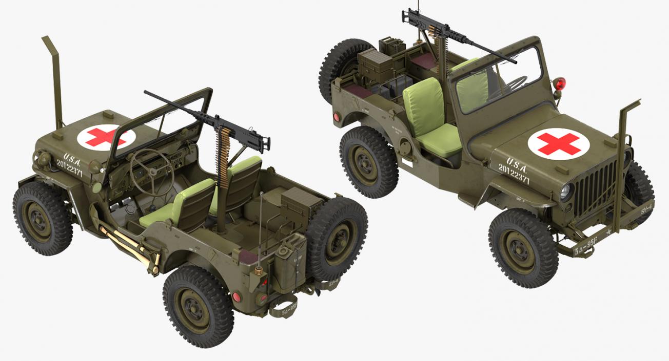 Jeep Willys MB Ambulance 3D model