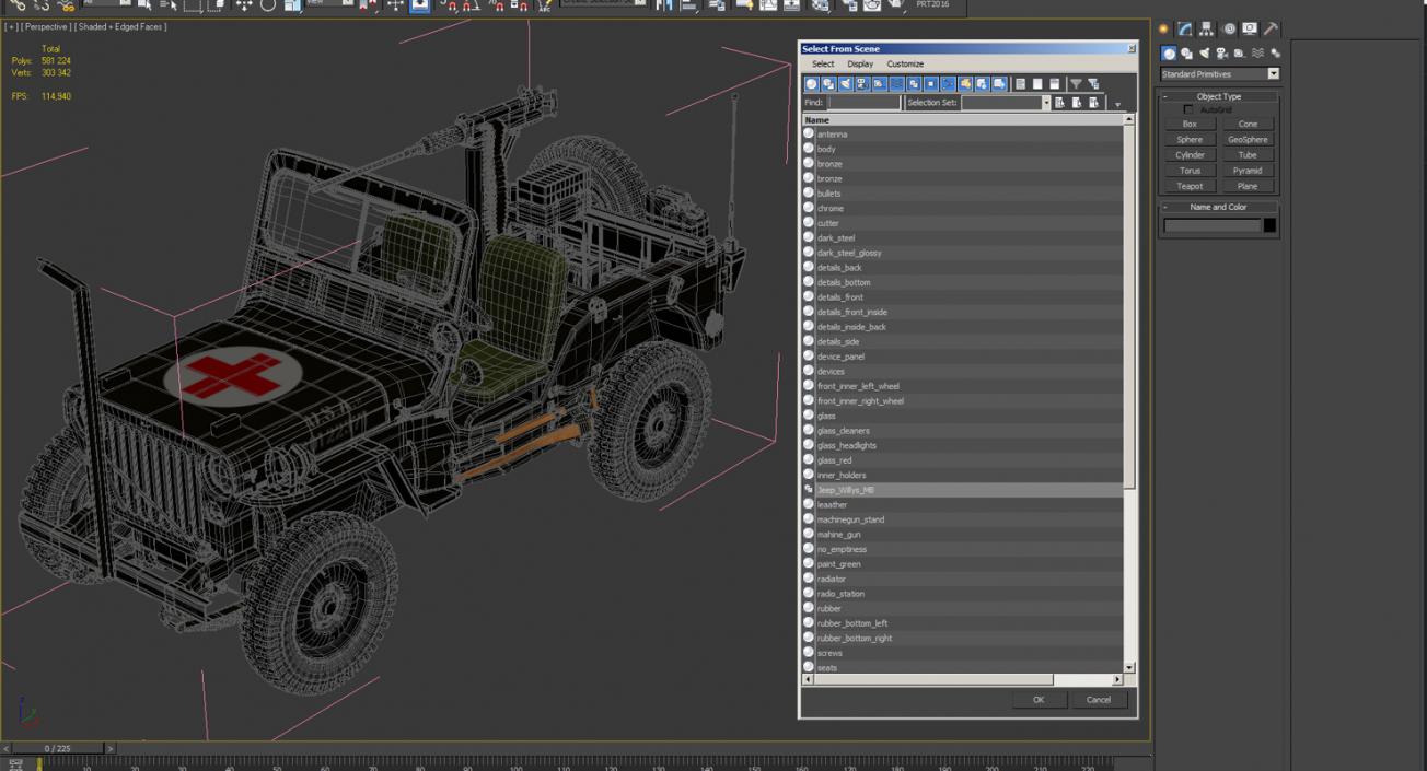 Jeep Willys MB Ambulance 3D model