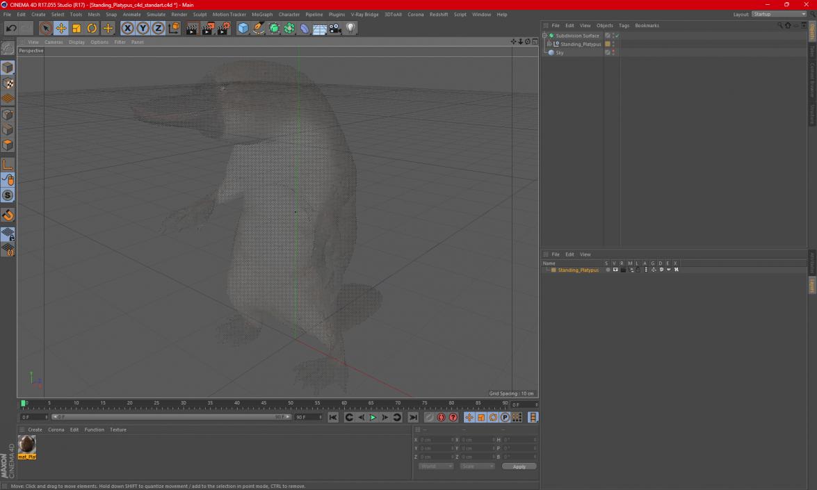 Standing Platypus 3D