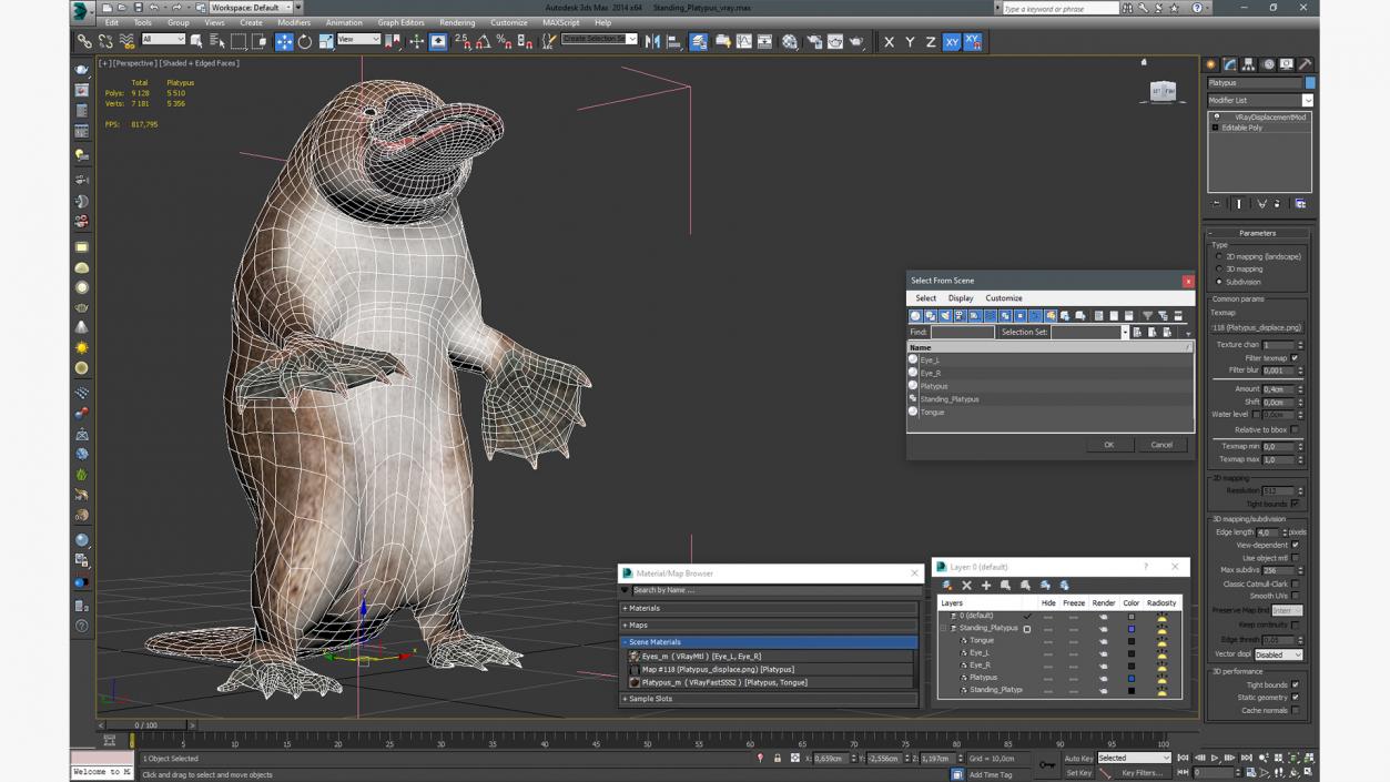 Standing Platypus 3D