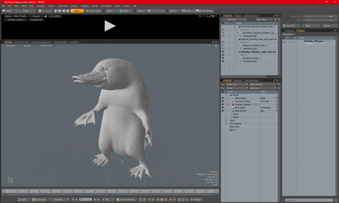 Standing Platypus 3D