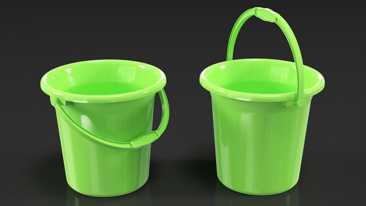 3D Plastic Bathroom Bucket model