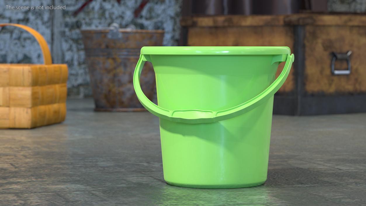 3D Plastic Bathroom Bucket model