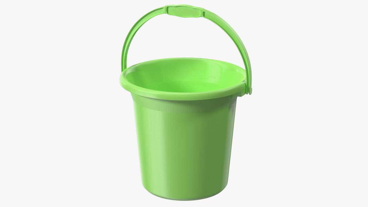 3D Plastic Bathroom Bucket model