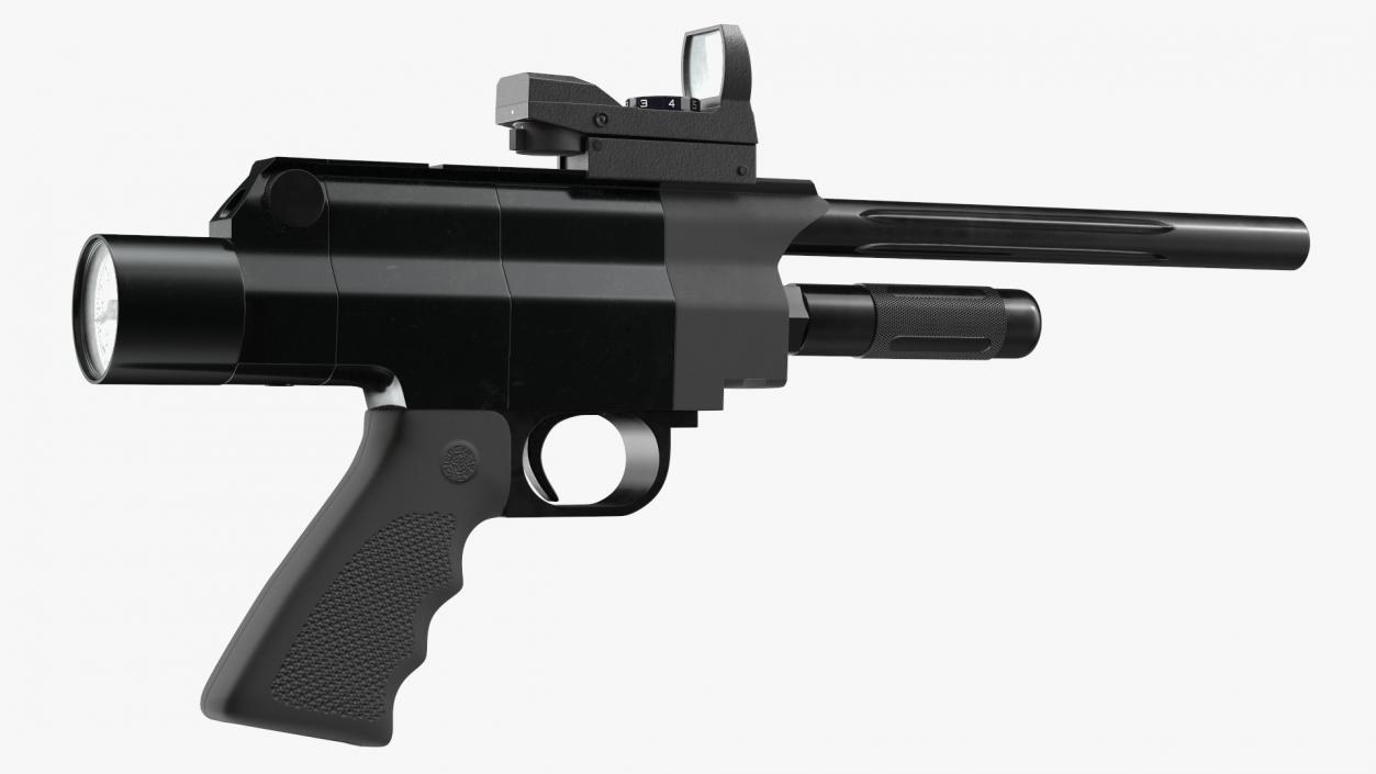 Tranquilizer Dart Gun X-2 Satin Black Trim 3D