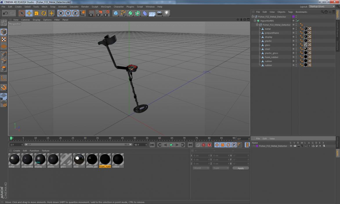 3D model Fisher F22 Metal Detector