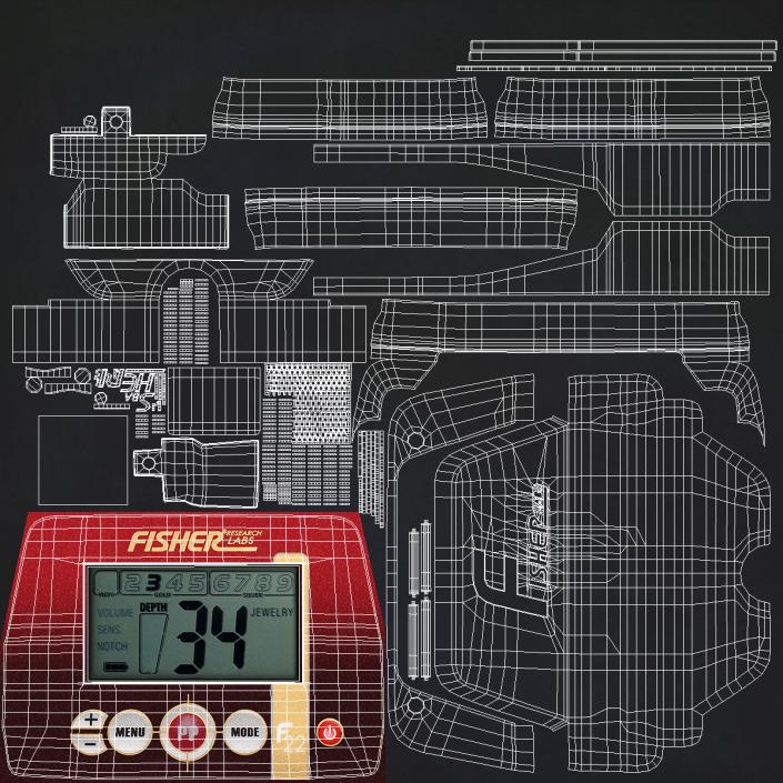 3D model Fisher F22 Metal Detector