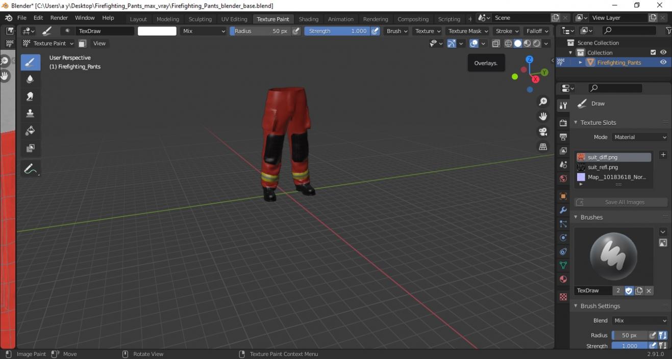 3D Firefighting Pants model