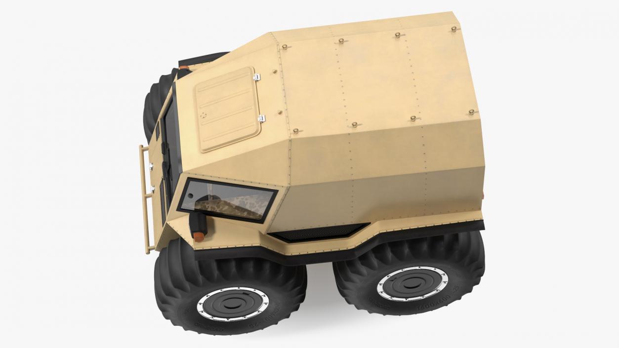 3D model Amphibious ATV Simple Interior