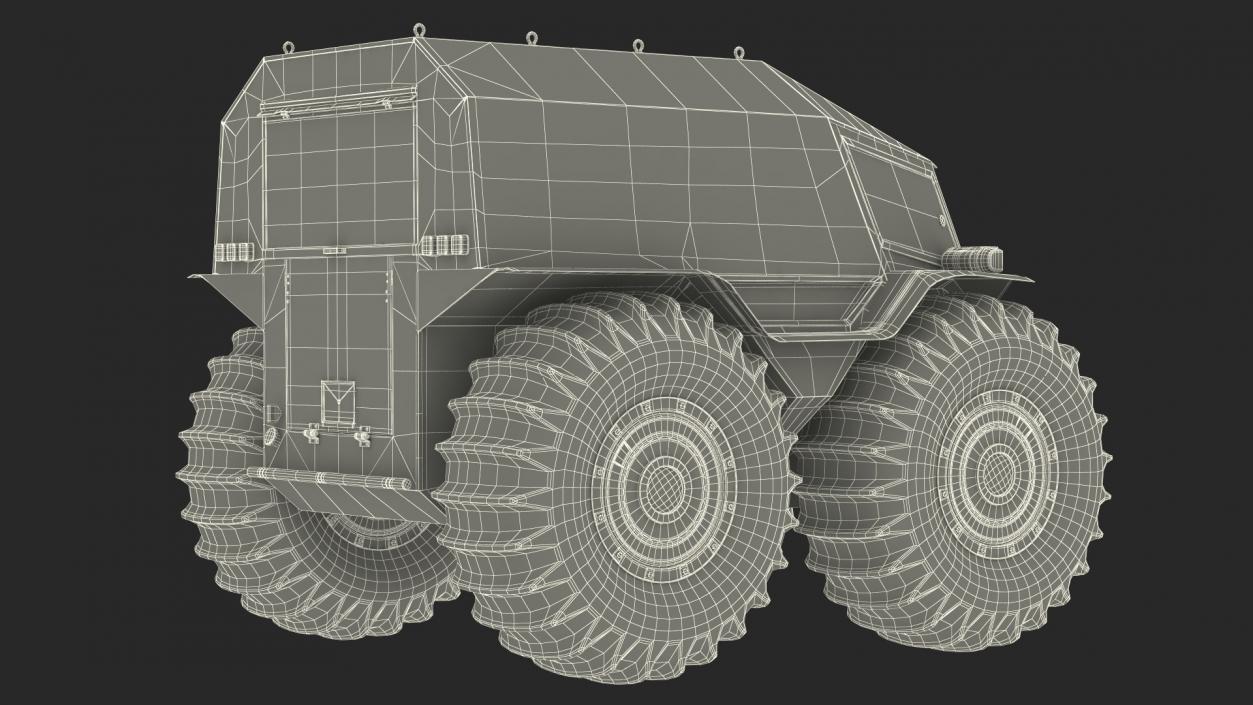 3D model Amphibious ATV Simple Interior