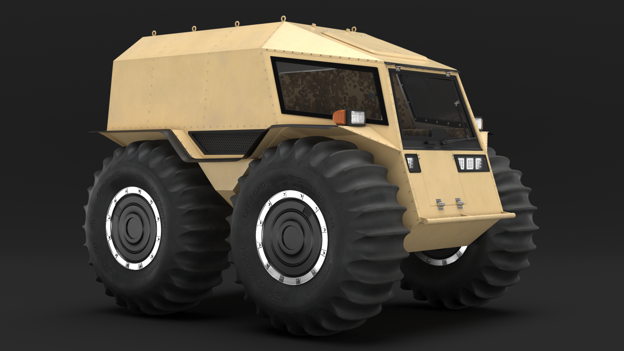 3D model Amphibious ATV Simple Interior