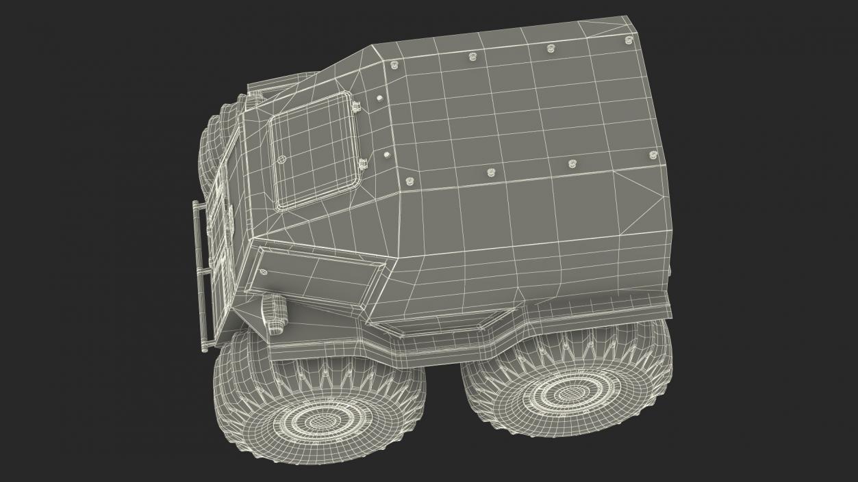 3D model Amphibious ATV Simple Interior