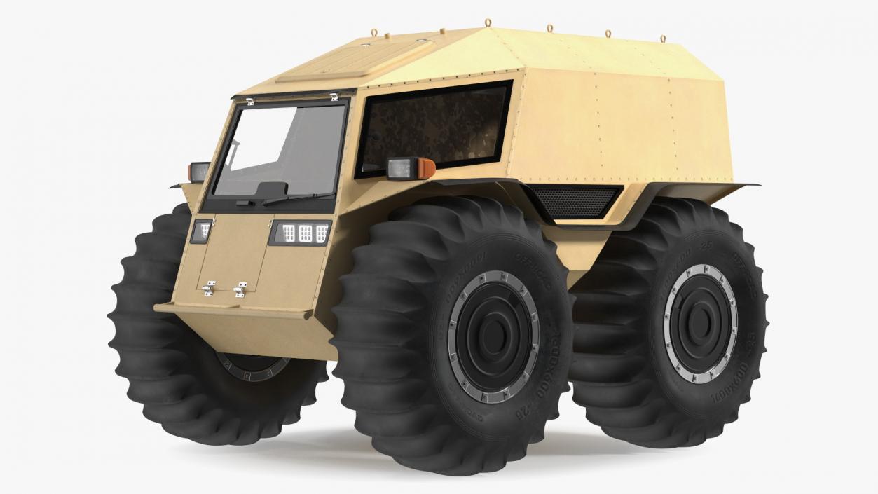 3D model Amphibious ATV Simple Interior