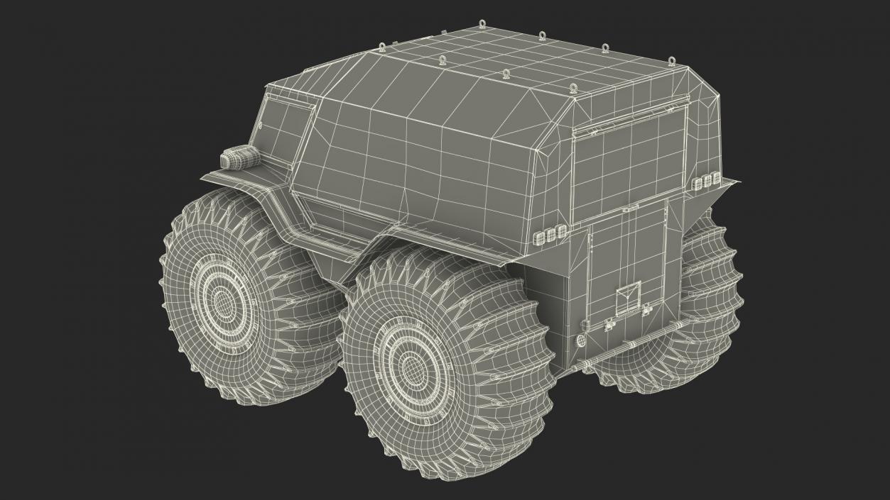 3D model Amphibious ATV Simple Interior