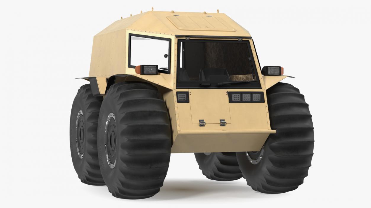 3D model Amphibious ATV Simple Interior