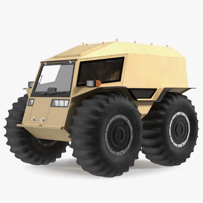 3D model Amphibious ATV Simple Interior