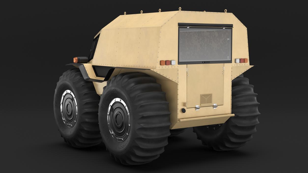 3D model Amphibious ATV Simple Interior