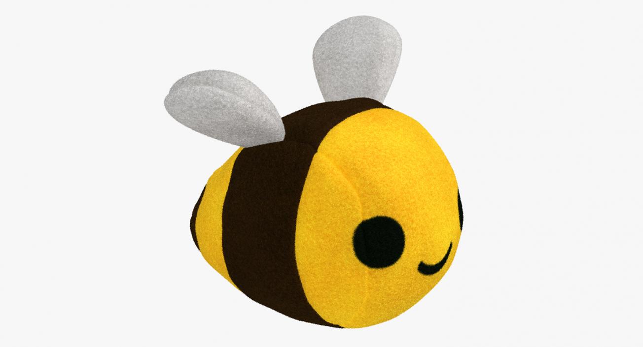 Stuffed Bee Toy with Fur 3D model