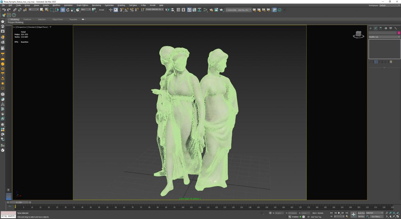 Three Nymphs Statue for 3D Print 3D