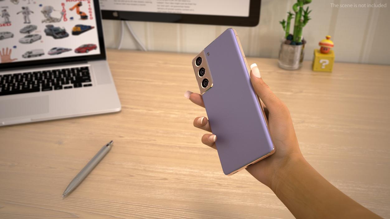 Smartphone Purple 3D