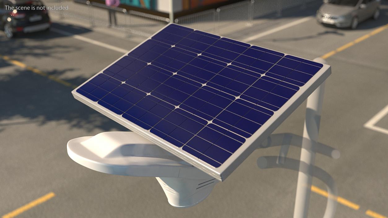 3D model Solar LED Street Light with Battery