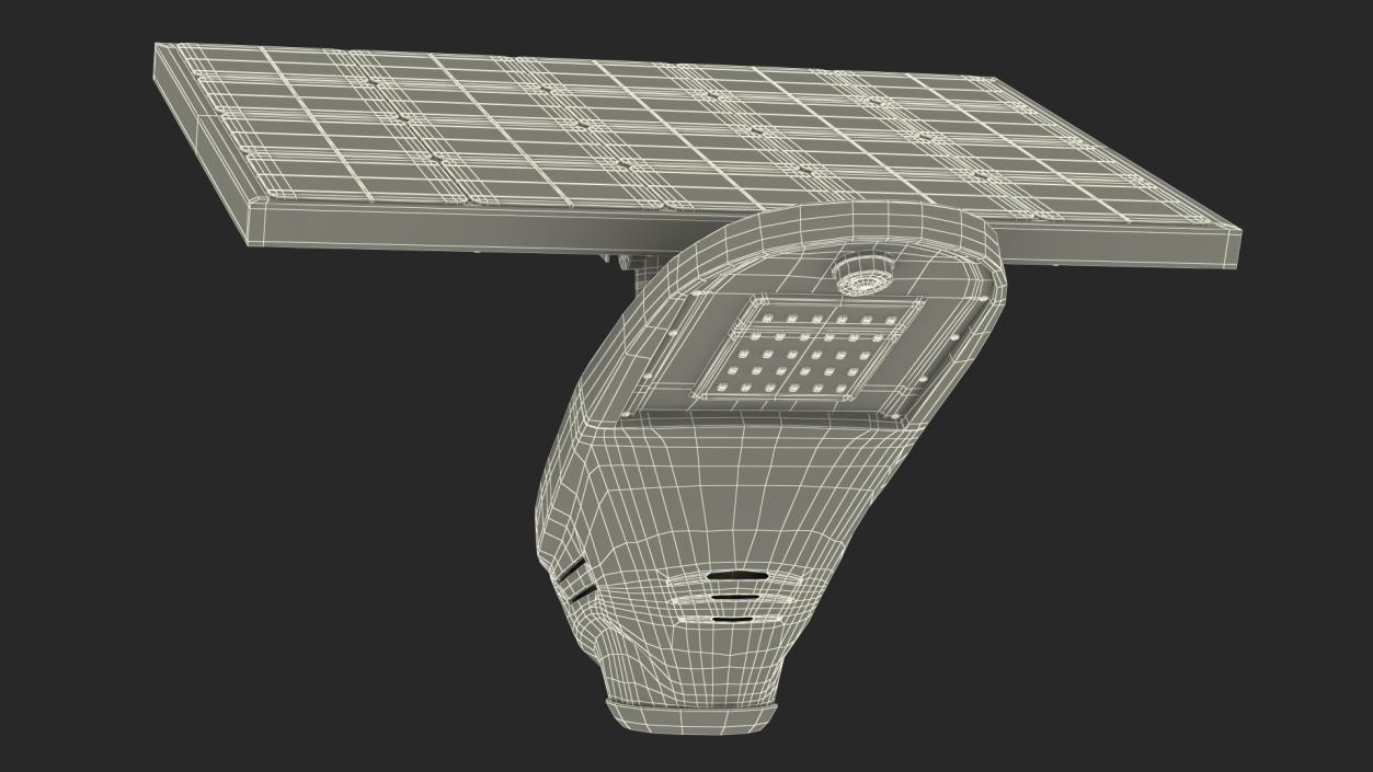 3D model Solar LED Street Light with Battery