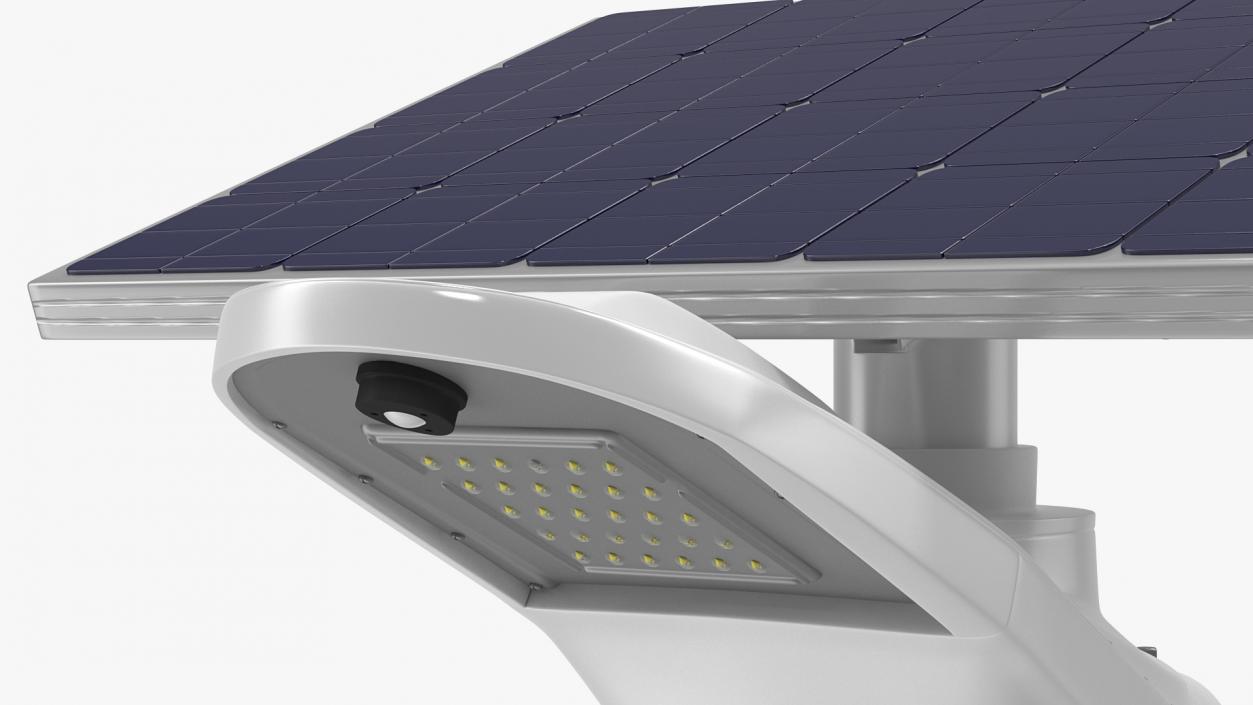 3D model Solar LED Street Light with Battery