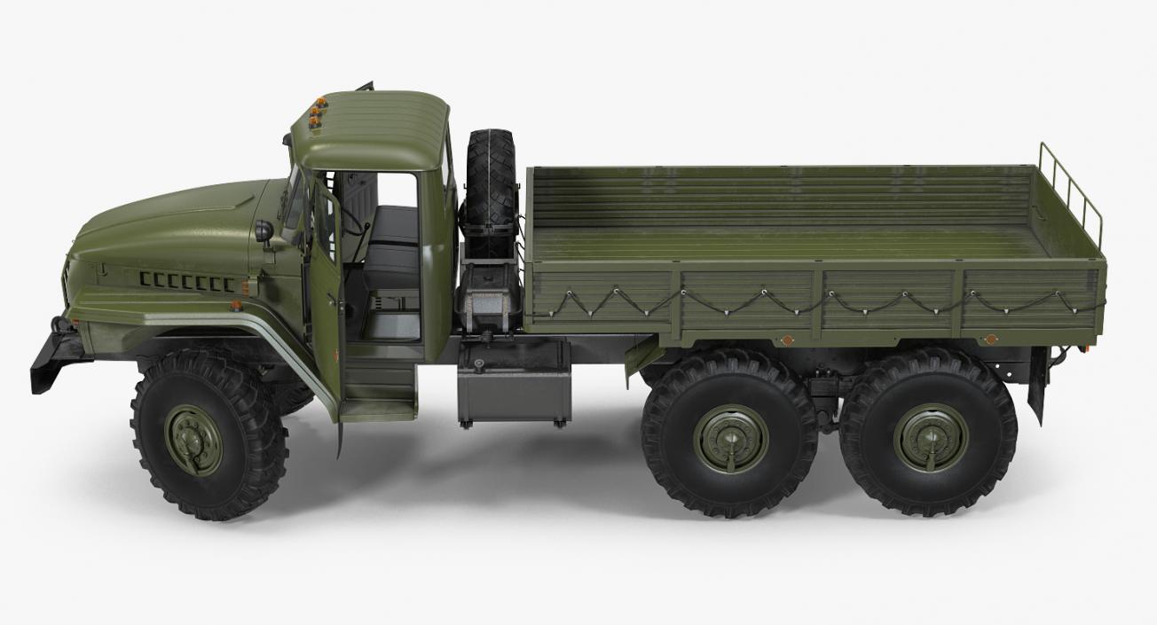 3D model Ural 4320 Soviet Cargo Truck Rigged