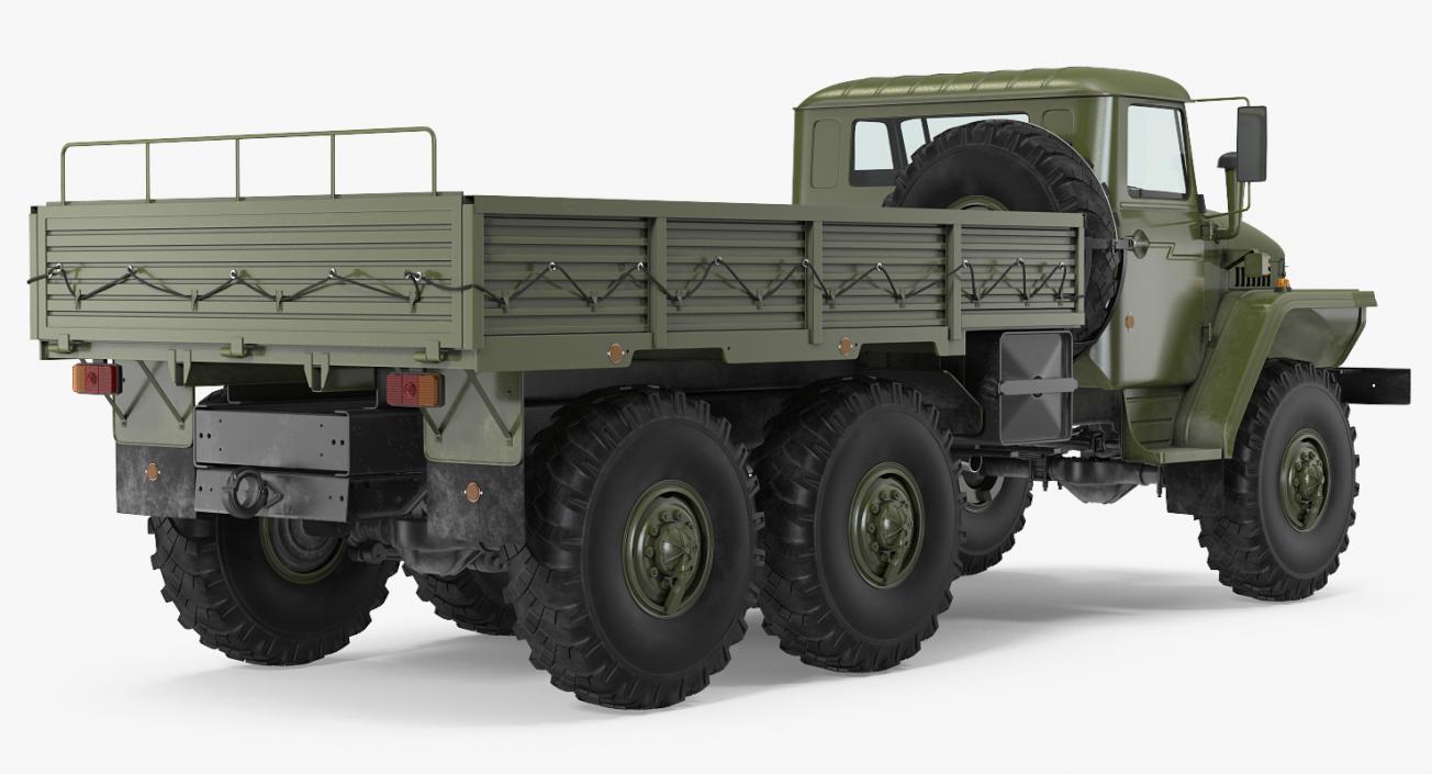 3D model Ural 4320 Soviet Cargo Truck Rigged