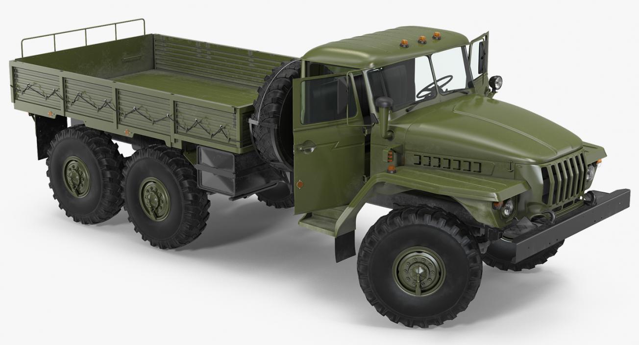 3D model Ural 4320 Soviet Cargo Truck Rigged