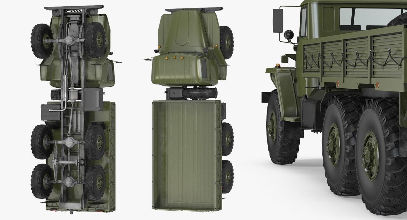 3D model Ural 4320 Soviet Cargo Truck Rigged