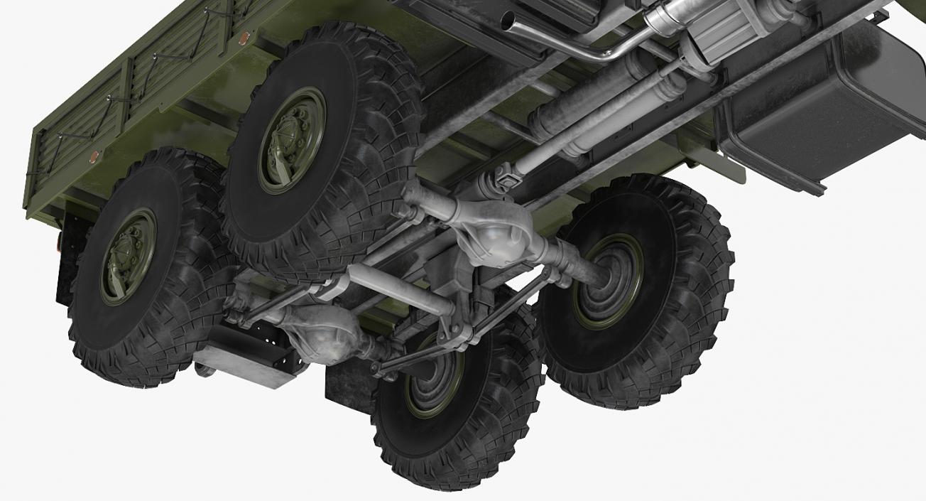 3D model Ural 4320 Soviet Cargo Truck Rigged