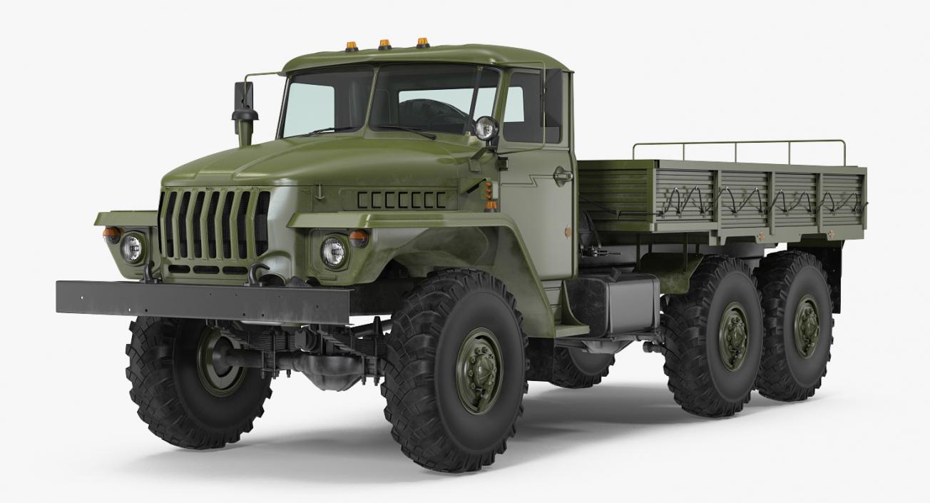 3D model Ural 4320 Soviet Cargo Truck Rigged