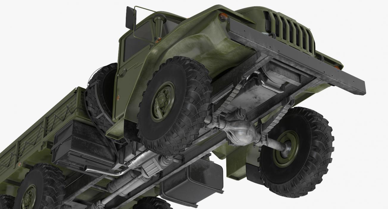 3D model Ural 4320 Soviet Cargo Truck Rigged