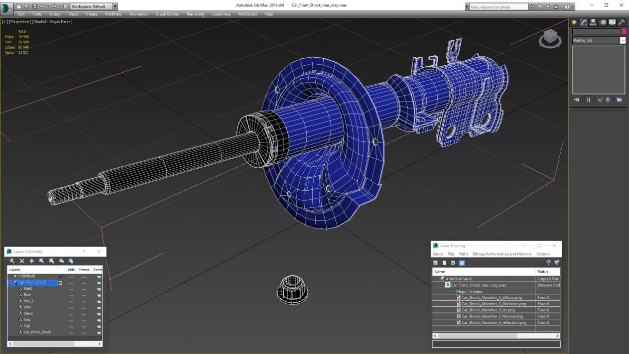 3D model Car Front Shock