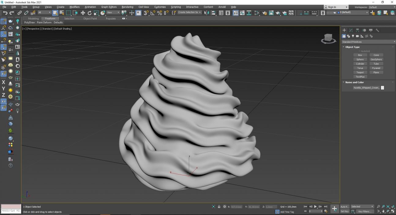 Nutella Whipped Cream for 3D Print 3D model