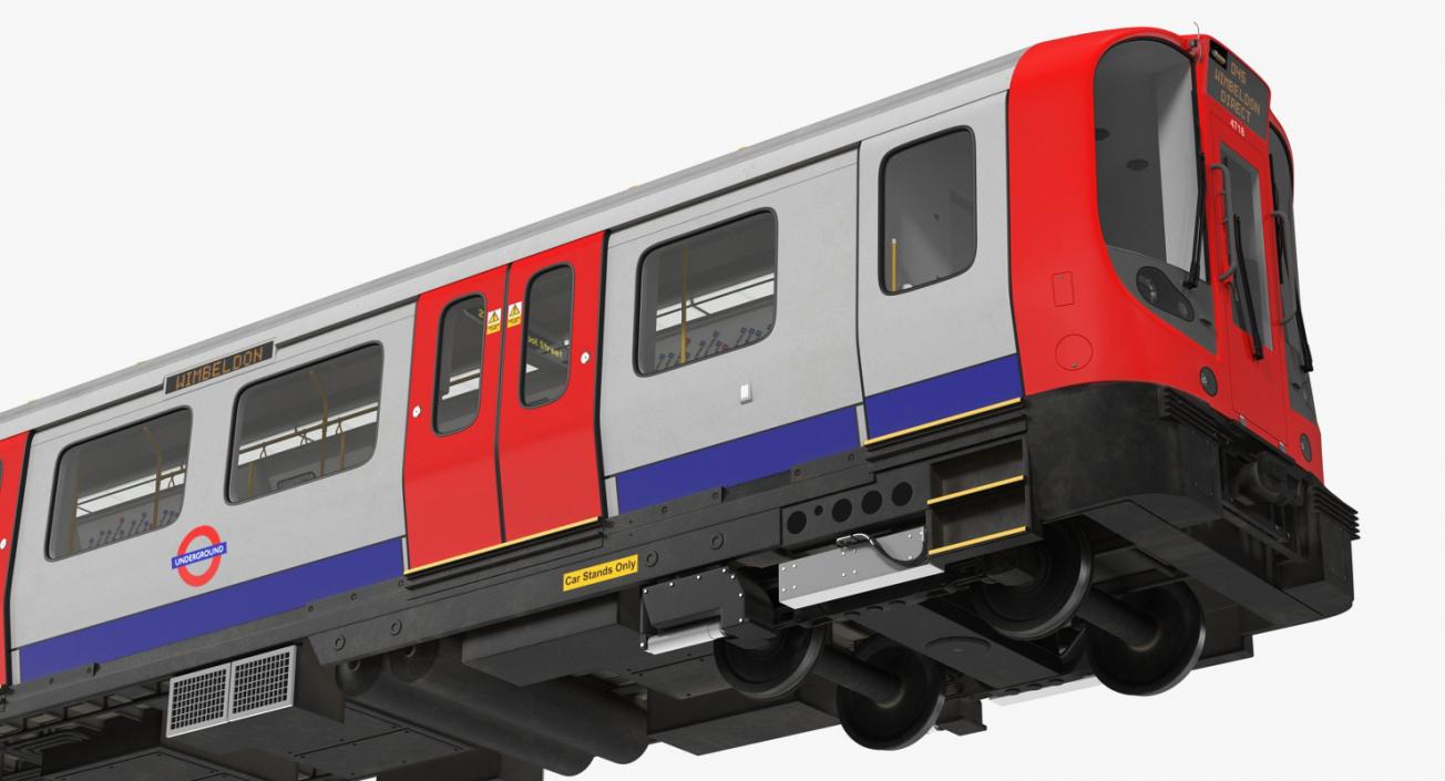 3D model London Subway Train S8 Locomotive Rigged