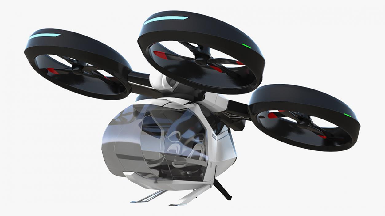 3D SciFi Futuristic Passenger Drone Rigged for Maya model