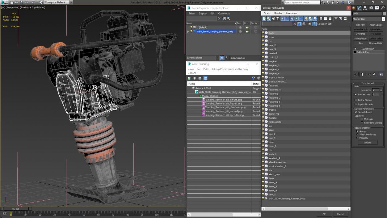 3D model WEN 56040 Tamping Rammer Dirty