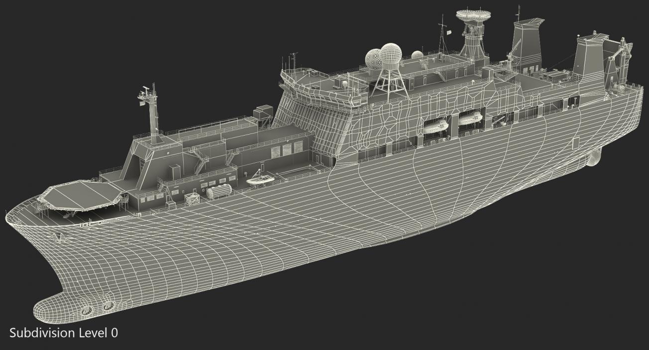 Rocket Launch Command Ship Sea Launch Commander Rigged 3D model