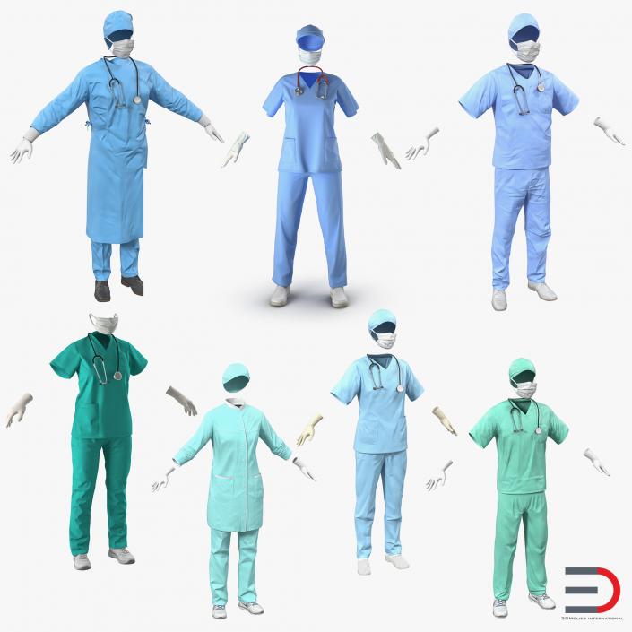 3D Doctor Clothing Collection 6 model