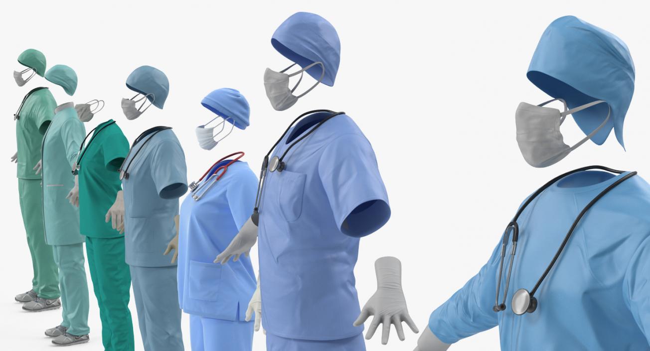 3D Doctor Clothing Collection 6 model