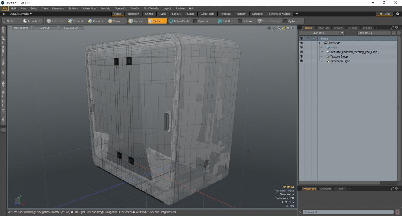 Acoustic Enclosed Meeting Pod Loop 3D model