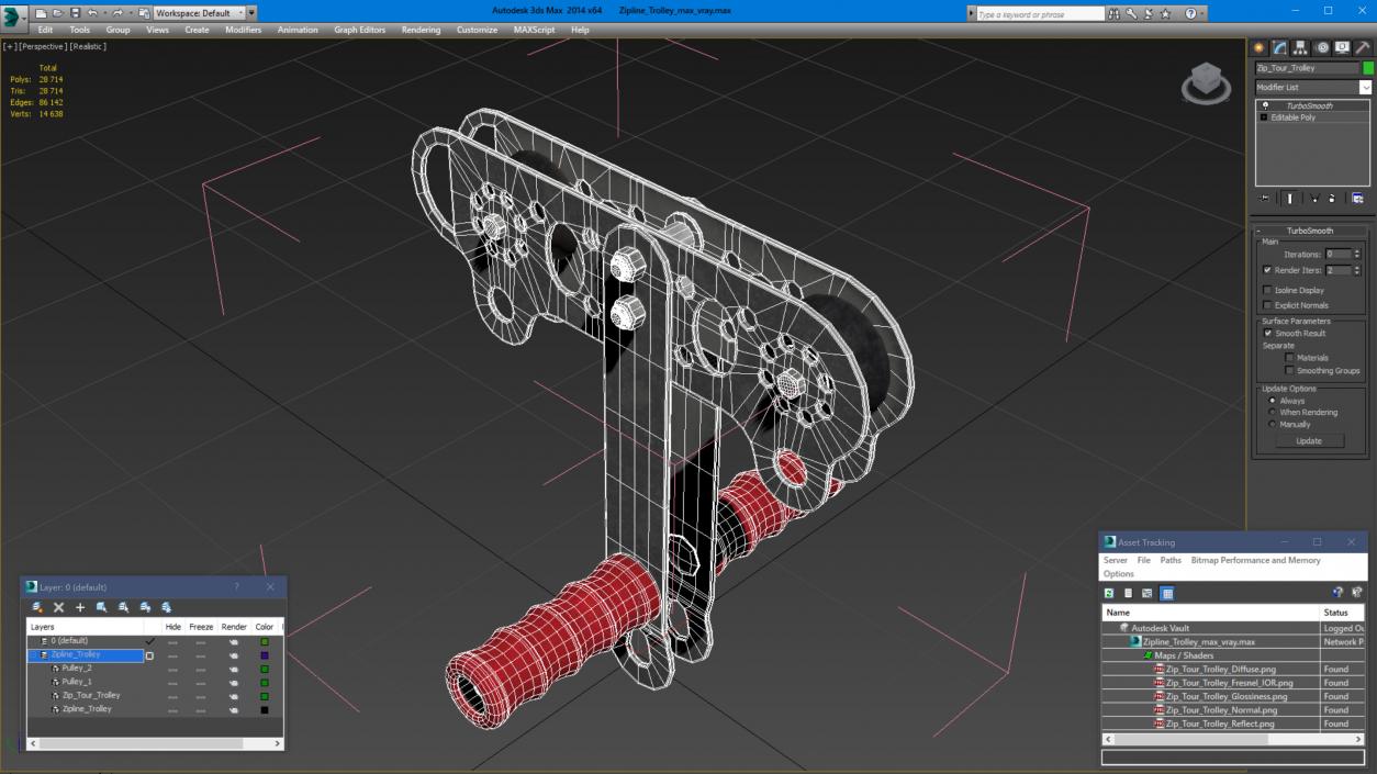 3D model Zipline Trolley