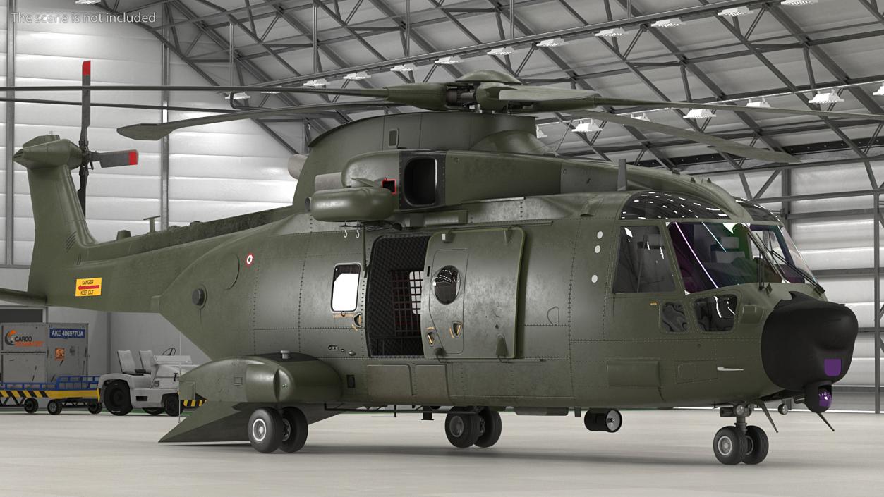 AgustaWestland AW101 Merlin Helicopter Royal Air Force 3D model